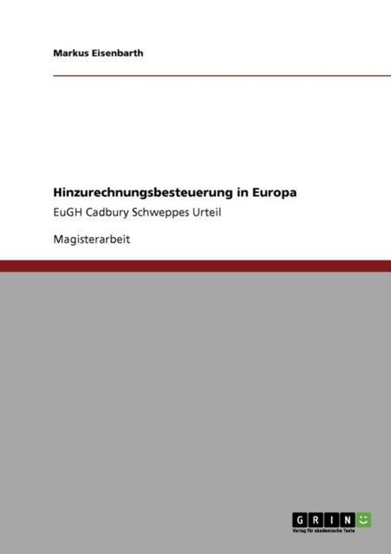 Hinzurechnungsbesteuerung in Europa - cover