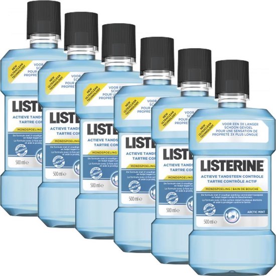 maag deur openbaring Listerine - Actieve Tandsteen Controle - Arctic Mint - Mondwater - 500 ml -  6 stuks | bol.com