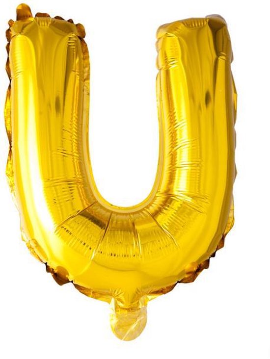 ballon - 100 cm - goud - letter - U