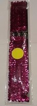 elastische riem met pailletten - pink -
