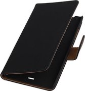 Microsoft Lumia 540 Effen Booktype Wallet Hoesje Zwart - Cover Case Hoes