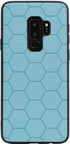 Samsung Galaxy S9 Plus Hexagon Hard case Blauw