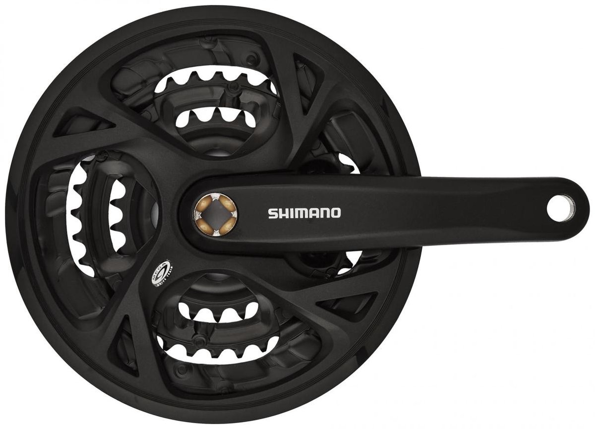 Shimano FC-M371 - Pédalier Trekking 9 vitesses, 48-36-26 dents, noir Longueur du bras