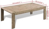 Salontafel massief geborsteld acaciahout 110x60x40 cm (incl. vloerviltjes)