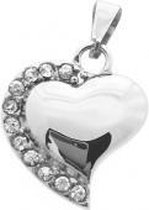 DBD Ashanger Hart met zirkonia - Staal - 2CM X 2CM