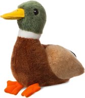 Pluche eend vogel knuffel 20 cm - Eenden watervogels dieren knuffels - Speelgoed voor peuters/kinderen