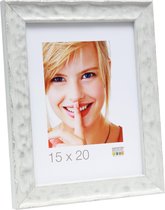 Deknudt Frames S46HF1  18x24cm Houten kader in wit met golvende structuur