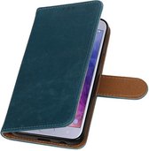 Blauw Pull-Up Booktype Hoesje voor Samsung Galaxy J4