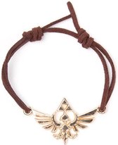 Nintendo - Zelda Skyward Sword Hyrule armband met metalen bedel bruin - Games merchandise
