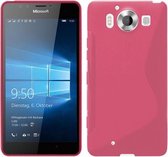 Microsoft Lumia 950 Silicone Case s-style hoesje Roze