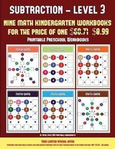 Printable Preschool Workbooks (Kindergarten Subtraction/Taking Away Level 3)