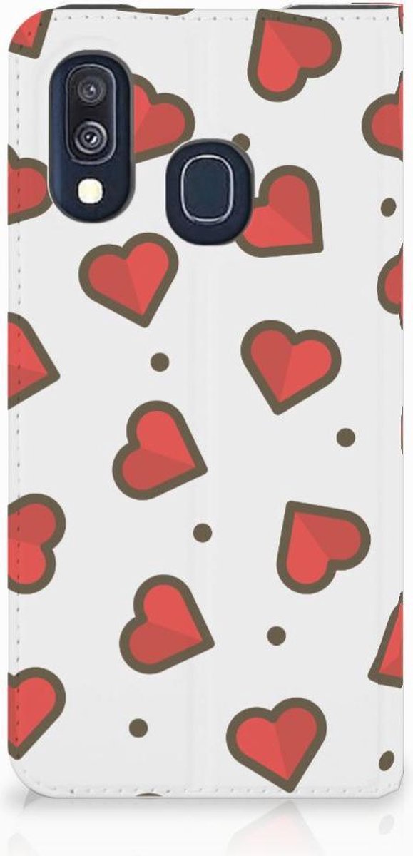 Samsung Galaxy A40 Hoesje met Magneet Hearts