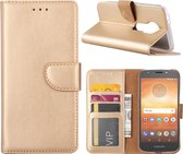 Xssive Hoesje voor Motorola Moto E5 PLAY - Book Case - Goud