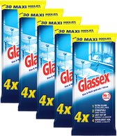 Glassex Schoonmaakdoekjes - Glas & Vuil - 5x 30 stuks - Voordeelverpakking