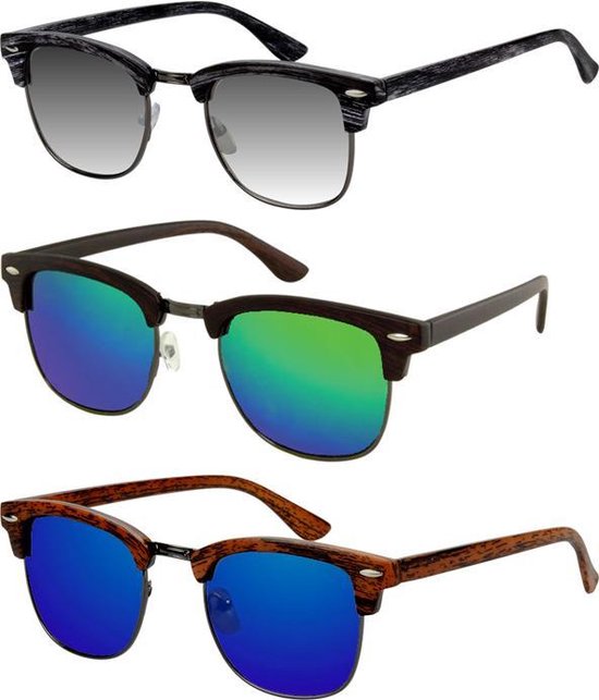 Master Zonnebrillen Houtlook (3 stuks)