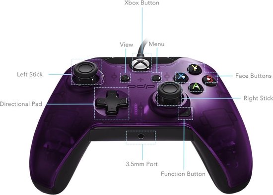 Wired Controller - Purple (Xbox Series X/Xbox One/PC) - PDP