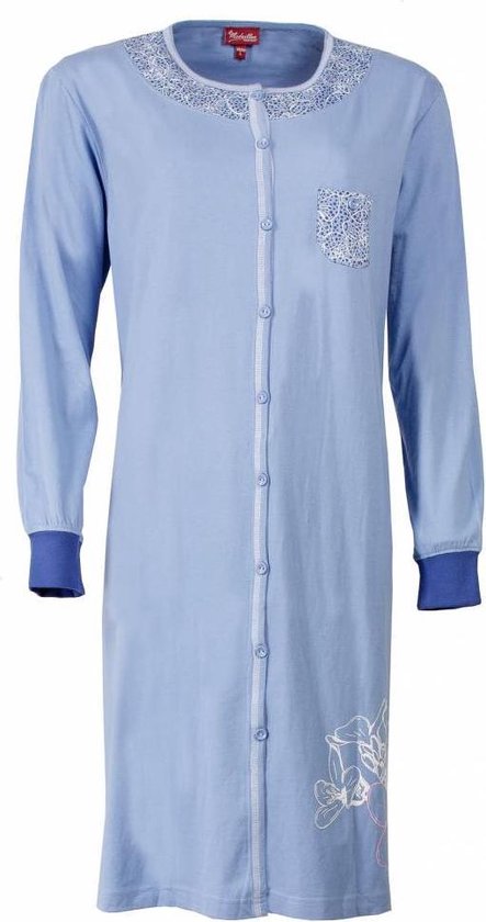 Medaillon Dames Nachthemd Blauw MENGD2407A Maten: M