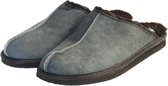 Schapenvacht pantoffels - Lamsvacht heren slippers - Grijs - Maat 45