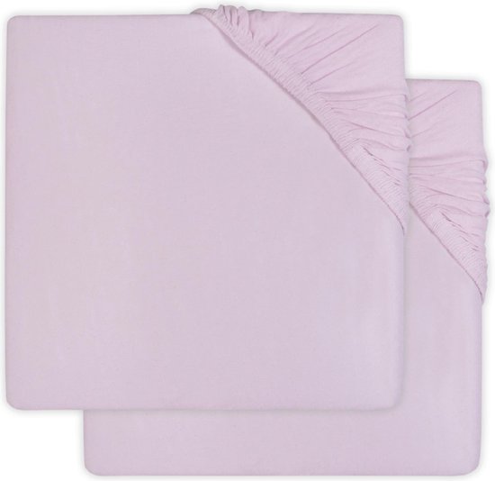 Jollein Hoeslaken jersey 60x120cm soft pink (2pack)