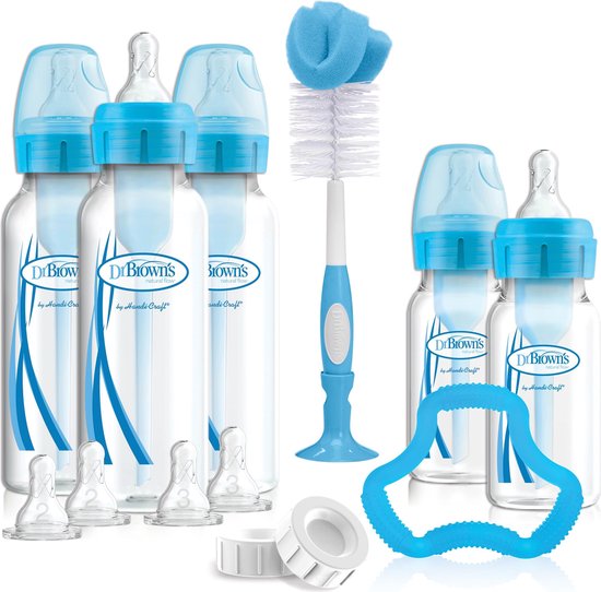 Dr. Brown's Options+ Anti-colic - Giftset Standaardfles - Blauw