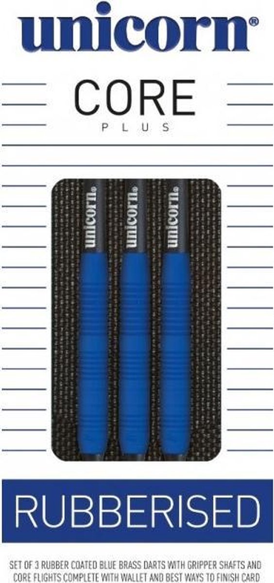 Unicorn Core Plus Rubberised Blue Soft Tip - Dartpijlen 18 Gram van Unicorn — afbeelding 5