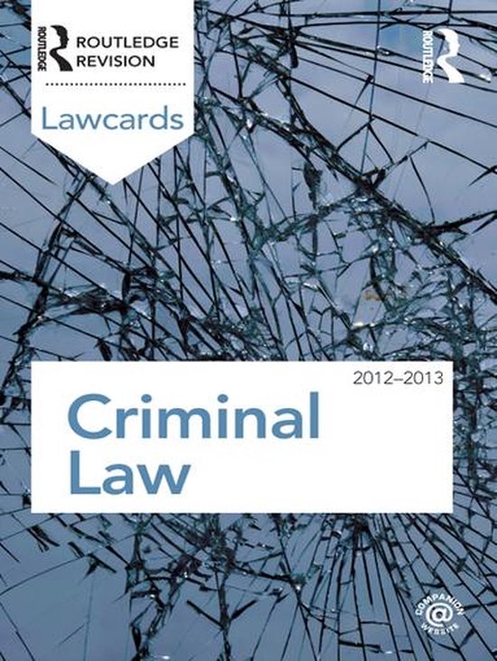 Lawcards - Criminal Lawcards 2012-2013 - cover