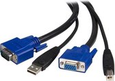StarTech.com SVUSB2N1_15 toetsenbord-video-muis (kvm) kabel 4,57 m Zwart