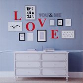 Fotolijst - Wallset - Henzo - You & Me Love - Diverse formaten - Wit - Zwart - Grijs