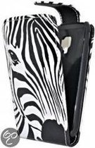 sony Xperia E - zebra face flip hoesje