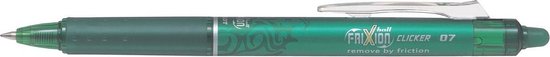 Pilot Groene FriXion Ball 0.7mm Clicker Pen - Groene uitgumbare balpen