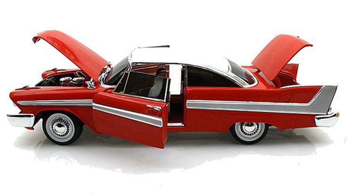 Plymouth Fury Christine 1958 1/43 Greenlight – Version Nuit, Métal, Boîte Fermée