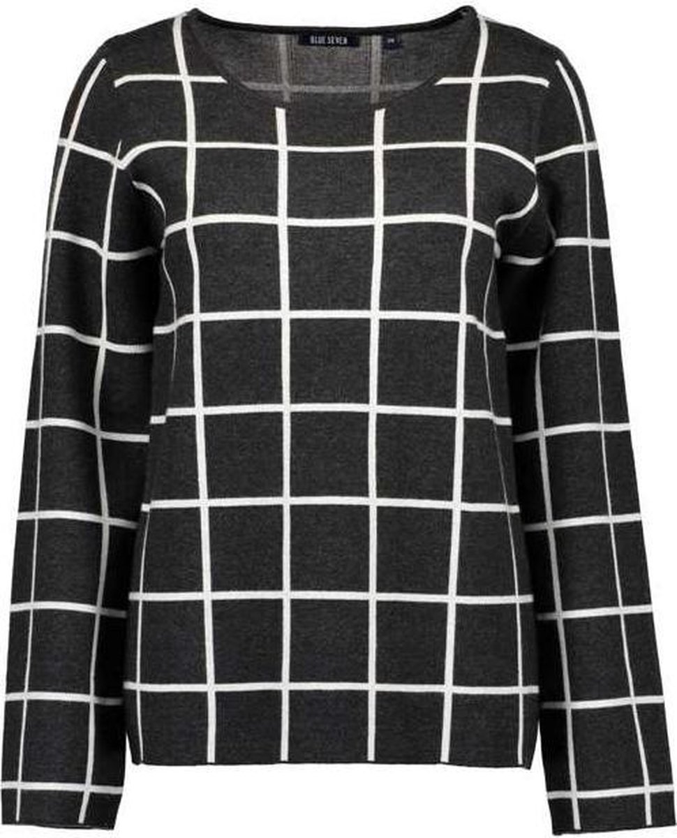 | Blue Seven Dames Trui ZwartWitRuit Maat XL Trui Zwartwit geruit KINDEREN | H&M NL