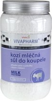 VIVAPHARM® Geitenmelk Badzout - 1200g  - Geitenmelk extracten verbeteren de kwaliteit van een overgevoelige, gestreste en allergische huid met een neiging tot uitdrogen - geeft kal