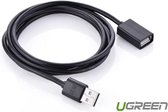 USB 2.0 Male to Female verlengkabel 150cm zwart