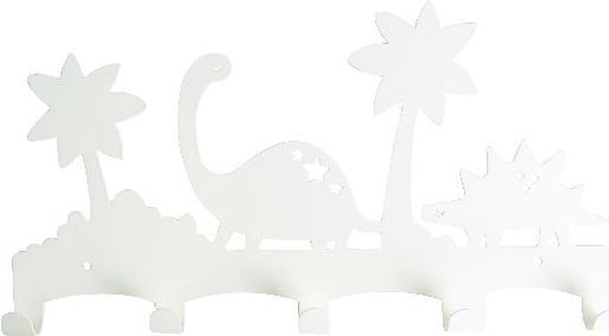 Kinderkapstok wit Dinosaurus Eina Design | metalen kapstok 5-haaks bol.com