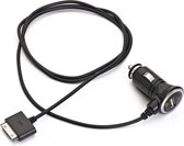 muvit Car Charger Apple 30 Pin with 80cm cable Plus USB portal 2.0A Portal Black