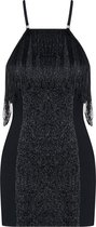 Obsessive Glitter Jurk met String - Erotische Jurk - Maat L/XL - Zwart