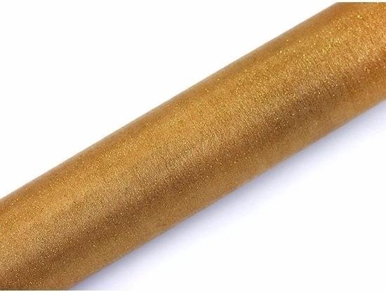 Voorouder dorp Heup Gouden organza stof met glitters 36 cm breed | bol.com