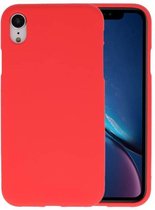 Bestcases Color Telefoonhoesje - Backcover Hoesje - Siliconen Case Back Cover voor iPhone XR - Rood