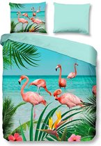 Comfortabele Dekbedovertrek Flamingo | 140x200/220 | Strijkvrij | Heerlijk Zacht En Soepel
