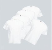 Mijncadeautje Fruit of the Loom Heren T-shirt wit maat XL (onbedrukt - 5 stuks)
