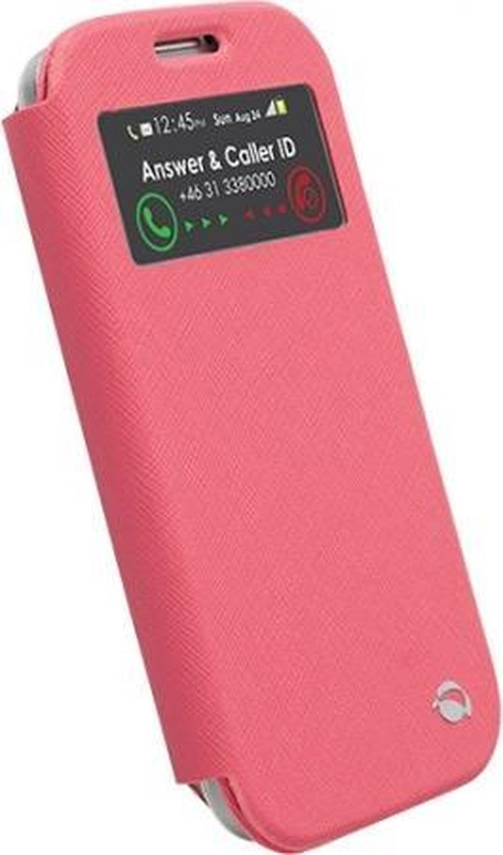 Krusell Malmo Flip Cover View Samsung Galaxy S4 Pink