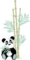 Panda met bamboe muursticker