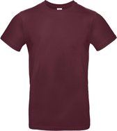 B&C Basic T-shirt E190 - Burgundy - Maat M