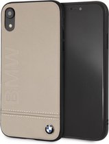 iPhone XR hoesje - BMW - Taupe - Leer