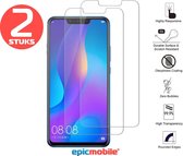 Epicmobile - 2Pack Samsung Huawei P Smart Plus 2018 Screenprotector - Tempered Glass -  2Pack voordeelbundel