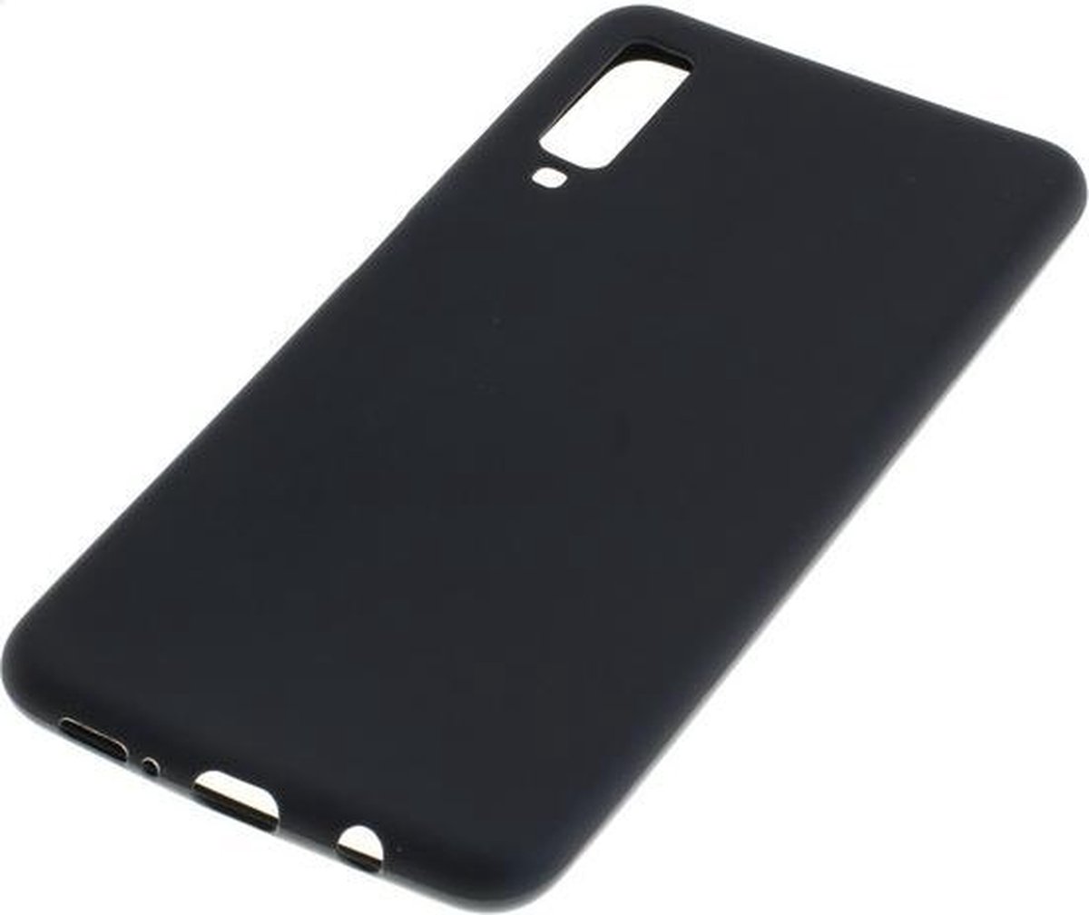 OTB hoge kwaliteit TPU case geschikt voor Samsung Galaxy A7 (2018) zwart