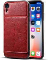 iPhone Xr  TPU-siliconen Hoesje Bordeaux met Pashouder