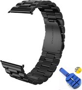 Metalen Armband Voor Apple Watch Series 4 44 MM Horloge Band Strap - iWatch Schakel Polsband RVS - Zwart