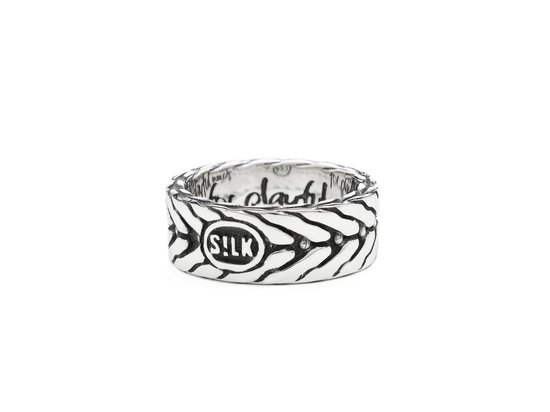 SILK Jewellery - Zilveren Ring - Chevron - 167.22 - Maat 22,0